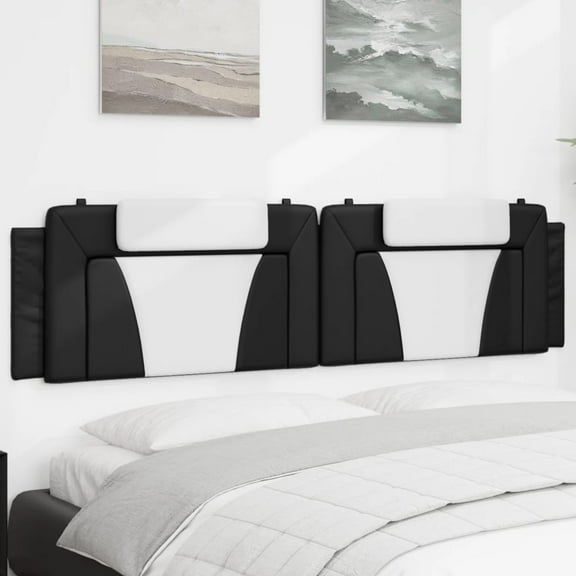 vidaXL Headboard Cushion Black and White