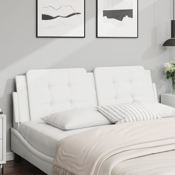 vidaXL Headboard Cushion White 59.8" Faux Leather