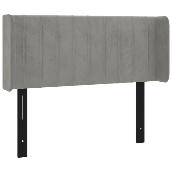 vidaXL Headboard with Ears Dark Gray 40.6"x6.3"x30.7"/34.6" Velvet