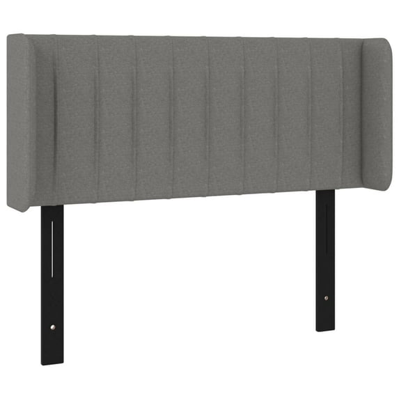 vidaXL Headboard with Ears Dark Gray 57.9"x6.3"x30.7"/34.6" Fabric
