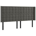 thumbnail image 1 of vidaXL Headboard with Ears Dark Gray 57.9"x6.3"x46.5"/50.4" Velvet, 1 of 30