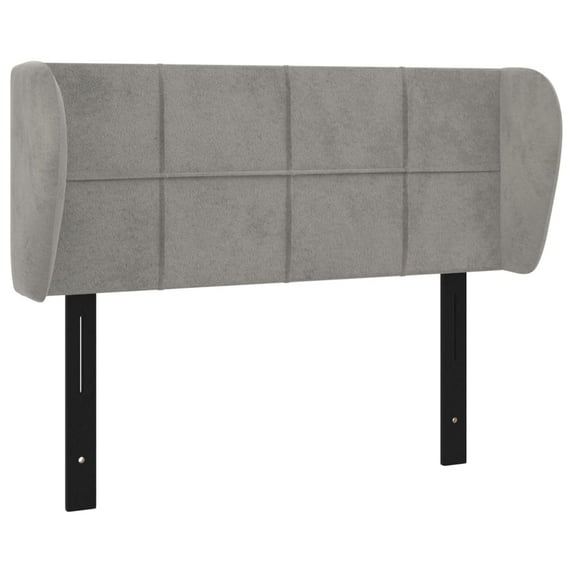 vidaXL Headboard with Ears Dark Gray 57.9"x9.1"x30.7"/34.6" Velvet