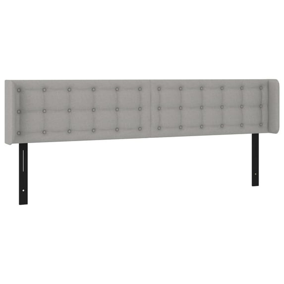 vidaXL Headboard with Ears Dark Gray 64.2"x6.3"x30.7"/34.6" Fabric