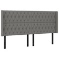 thumbnail image 1 of vidaXL Headboard with Ears Dark Gray 64.2"x6.3"x46.5"/50.4" Fabric, 1 of 34