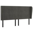 thumbnail image 1 of vidaXL Headboard with Ears Dark Gray 79.9"x9.1"x30.7"/34.6" Velvet, 1 of 37
