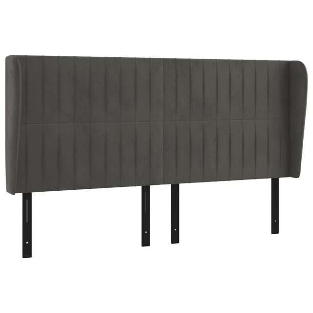 vidaXL Headboard with Ears Dark Gray 79.9"x9.1"x30.7"/34.6" Velvet