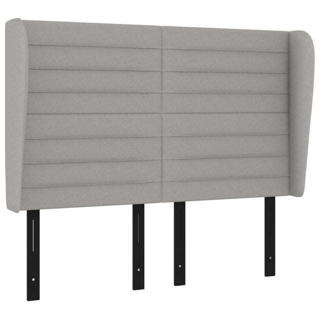 vidaXL Headboard with Ears Dark Gray 79.9"x9.1"x46.5"/50.4" Fabric