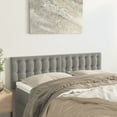 thumbnail image 1 of vidaXL Headboards 2 pcs Light Gray 28.3"x2"x30.7"/34.6" Velvet, 1 of 79