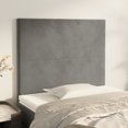 thumbnail image 1 of vidaXL Headboards 2 pcs Light Gray 39.4"x2"x30.7"/34.6" Velvet, 1 of 77
