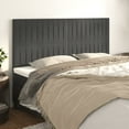 thumbnail image 1 of vidaXL Headboards 4 pcs Dark Gray 31.5"x2"x30.7"/34.6" Velvet, 1 of 77