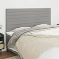 thumbnail image 1 of vidaXL Headboards 4 pcs Light Gray 39.4"x2"x30.7"/34.6" Fabric, 1 of 73
