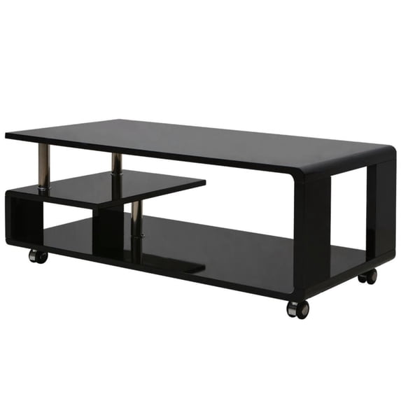 vidaXL High Gloss Coffee Table Black