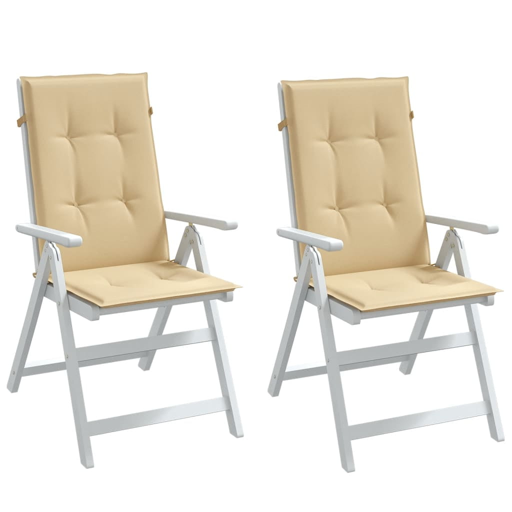 vidaXL Highback Chair Cushions Outdoor Seat Pad Garden Patio Furniture Fabric
