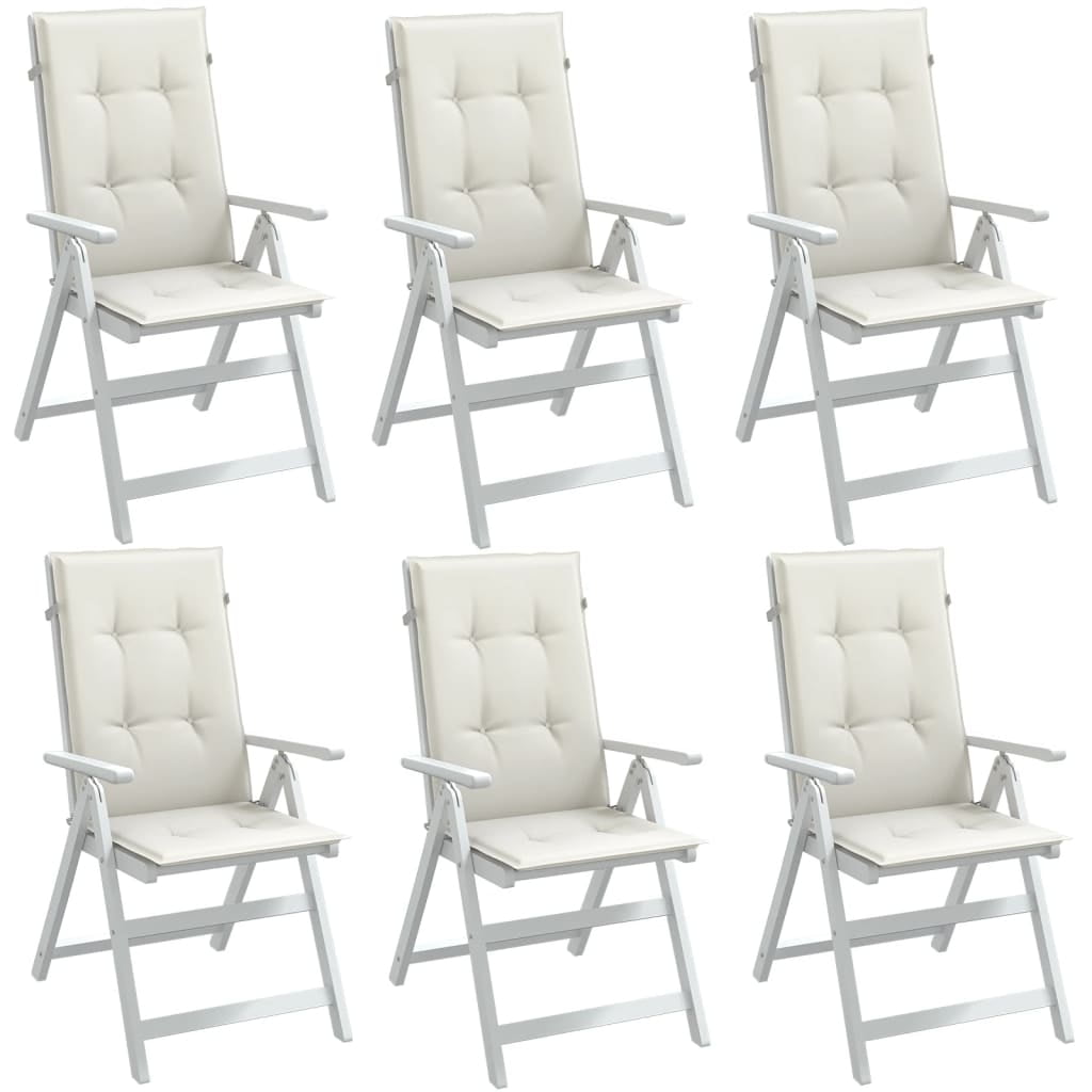 vidaXL Highback Chair Cushions Outdoor Seat Pad Garden Patio Furniture Fabric