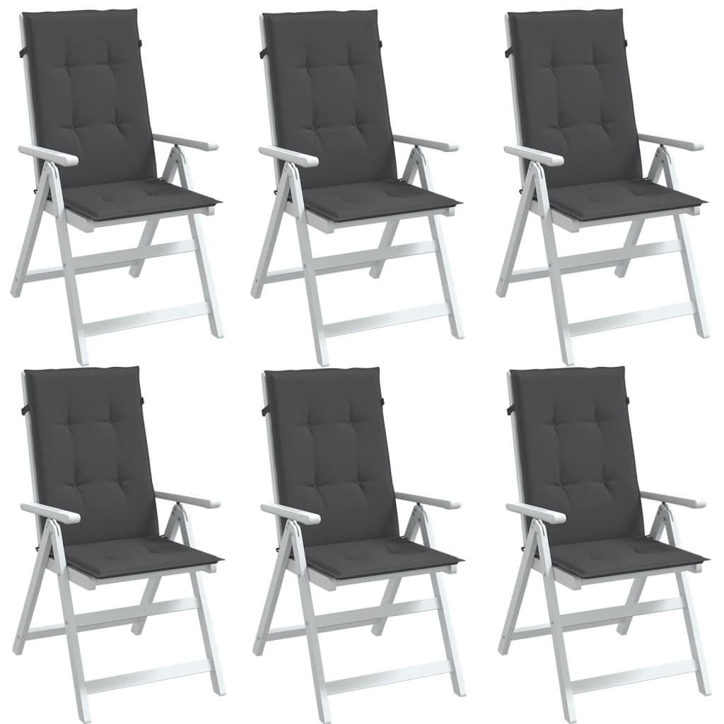 vidaXL Highback Chair Cushions Outdoor Seat Pad Garden Patio Furniture Fabric
