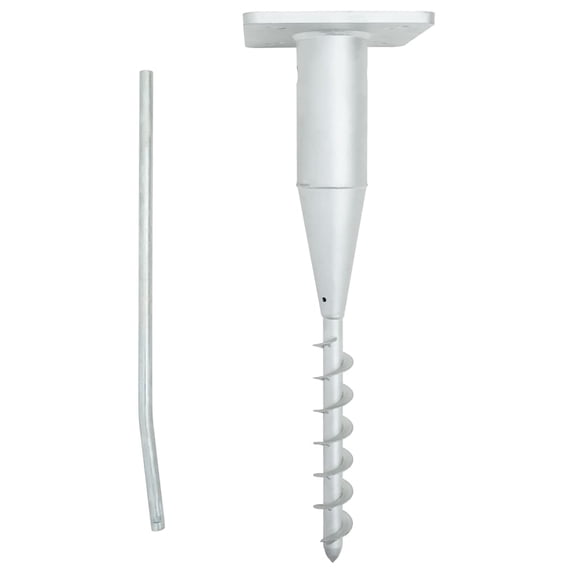vidaXL In-Ground Parasol Base with Rod 6.3"x6.3"x20.5" Steel