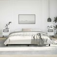 thumbnail image 1 of vidaXL King Bed Frame, Faux Leather Upholstered Platform Bed Frame, White, No Mattress, 1 of 10