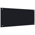 thumbnail image 1 of vidaXL Kitchen Backsplash Black 39.4"x19.7" Tempered Glass, 1 of 10