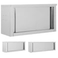 thumbnail image 1 of vidaXL Kitchen Wall Cabinet, Stainless Steel, 15.7'', 1 of 25
