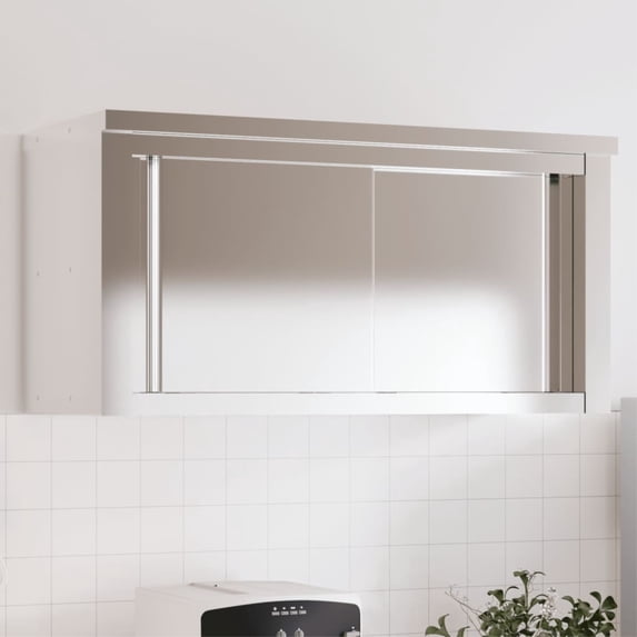 vidaXL Kitchen Wall Cabinet with Shelf Storage Restaurant Stainless Steel