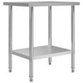 thumbnail image 1 of vidaXL Kitchen Work Table Hotel Prep Work Table with underhelf Stainless Steel, 1 of 50