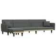 thumbnail image 1 of vidaXL L-shaped Sofa Bed Dark Gray 108.3"x55.1"x27.6" Fabric, 1 of 4