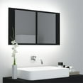 thumbnail image 1 of vidaXL LED Bathroom Mirror Cabinet Black 31.5"x4.7"x17.7", 1 of 16