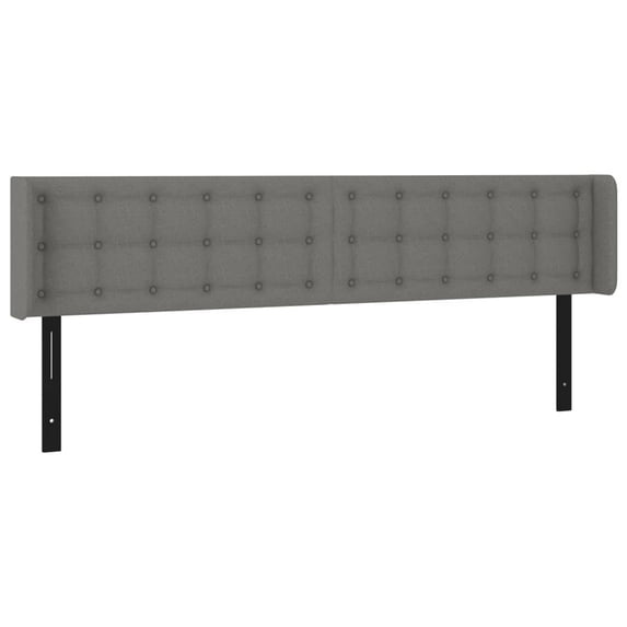 vidaXL LED Headboard Dark Gray 57.9"x6.3"x30.7"/34.6" Fabric