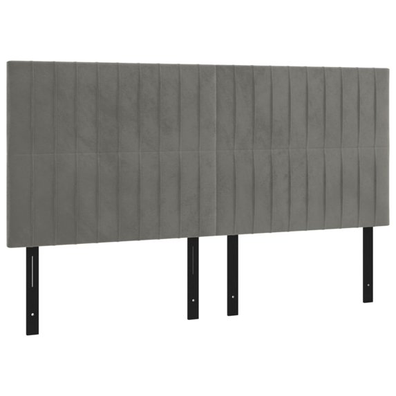 vidaXL LED Headboard Bed Headboard Home Bedroom Upholstered Headboard Velvet