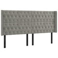 thumbnail image 1 of vidaXL LED Headboard Dark Gray 40.6"x6.3"x30.7"/34.6" Velvet, 1 of 54