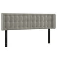 thumbnail image 1 of vidaXL LED Headboard Dark Gray 40.6"x6.3"x46.5"/50.4" Velvet, 1 of 53