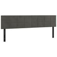 thumbnail image 1 of vidaXL LED Headboard Dark Gray 56.7"x2"x30.7"/34.6" Velvet, 1 of 56
