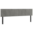 thumbnail image 1 of vidaXL LED Headboard Dark Gray 56.7"x2"x30.7"/34.6" Velvet, 1 of 56