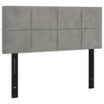 thumbnail image 1 of vidaXL LED Headboard Dark Gray 56.7"x2"x30.7"/34.6" Velvet, 1 of 56
