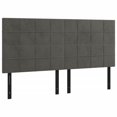 thumbnail image 1 of vidaXL LED Headboard Dark Gray 56.7"x2"x30.7"/34.6" Velvet, 1 of 56