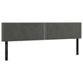 thumbnail image 1 of vidaXL LED Headboard Dark Gray 63"x2"x30.7"/34.6" Velvet, 1 of 54