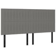 thumbnail image 1 of vidaXL LED Headboard Dark Gray 70.9"x2"x46.5"/50.4" Fabric, 1 of 54