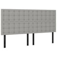 thumbnail image 1 of vidaXL LED Headboard Dark Gray 78.7"x2"x30.7"/34.6" Fabric, 1 of 52
