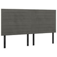 thumbnail image 1 of vidaXL LED Headboard Dark Gray 78.7"x2"x46.5"/50.4" Velvet, 1 of 59
