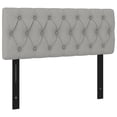 thumbnail image 1 of vidaXL LED Headboard Light Gray 39.4"x2.8"x30.7"/34.6" Fabric, 1 of 57