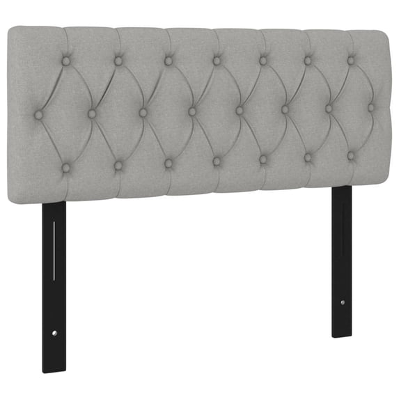 vidaXL LED Headboard Light Gray 39.4"x2.8"x30.7"/34.6" Fabric