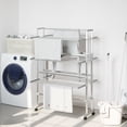 thumbnail image 1 of vidaXL Laundry Drying Rack with Wheels 35"x25.2"x50.8" Aluminum, 1 of 8