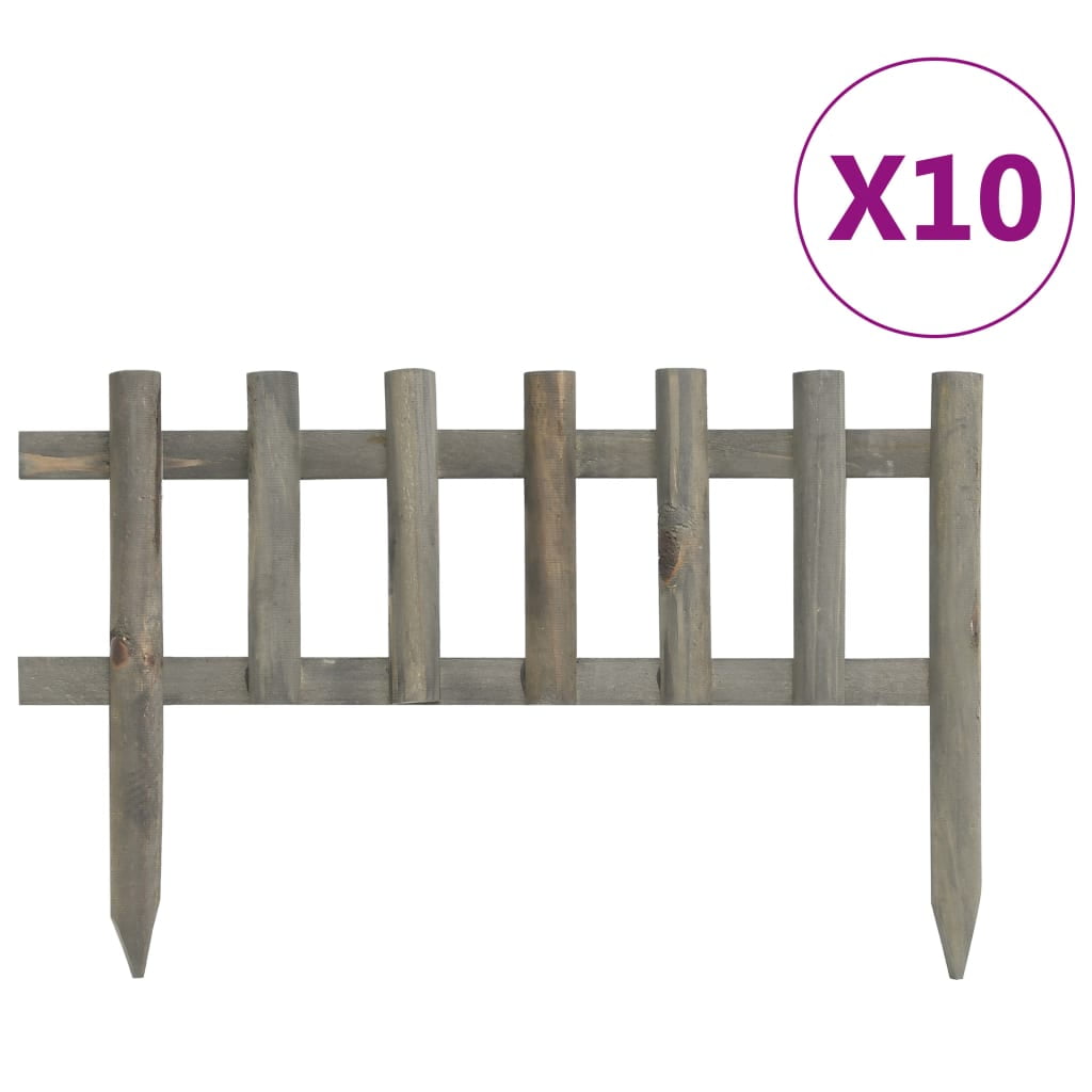 Gray Firwood Garden Edging Border Set, 11.4" x 173.2"