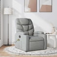 thumbnail image 1 of vidaXL Light Gray Fabric Recliner Chair, 6-Point Vibration Massage, Adjustable Backrest & Footrest, 1 of 6