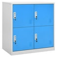 thumbnail image 1 of vidaXL Locker Cabinet Light Gray and Blue 35.4"x17.7"x36.4" Steel, 336433, 1 of 7