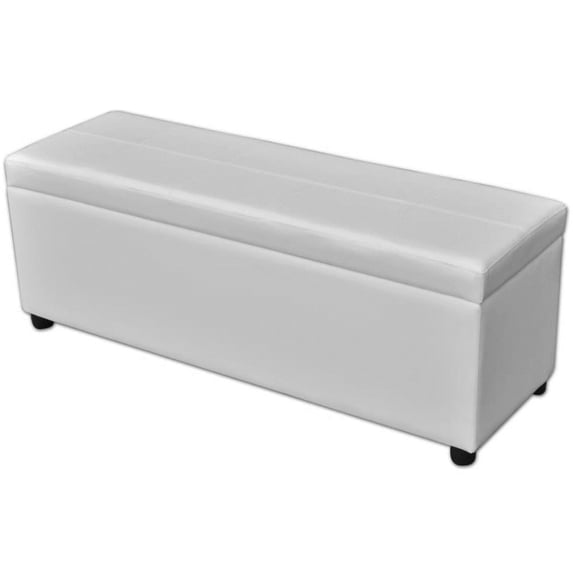 vidaXL Long Storage Bench Wood White