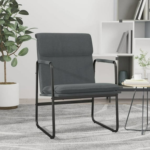 vidaXL Lounge Chair Dark Gray 21.7"x25.2"x31.5" Fabric