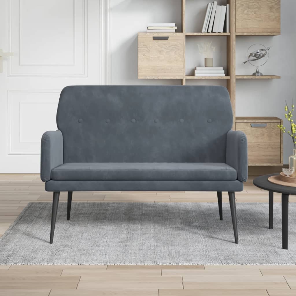 vidaXL Loveseat Upholstered Couch Bench with Armrests for Dining Room Velvet