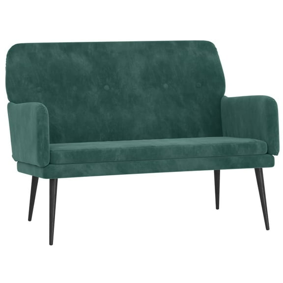 vidaXL Loveseat Upholstered Couch Bench with Armrests for Dining Room Velvet