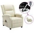 thumbnail image 1 of vidaXL Massage Chair Massaging Recliner Push Chair for Elderly Faux Leather, 1 of 31
